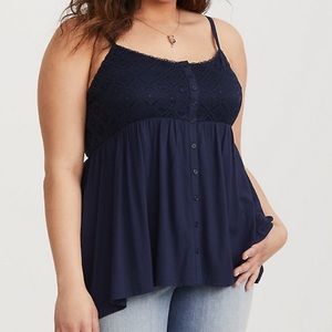 EUC TORRID lace tank top